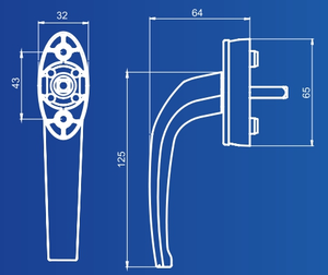 Tirador de ventana Izmir Deluxe Acústico - Product Image 2