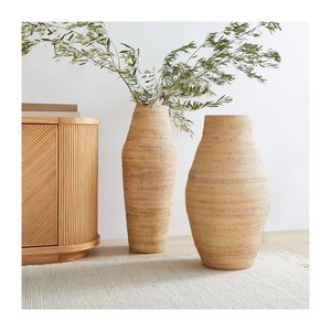 Florero de mimbre natural para decoración del hogar, floreros de lujo para centros de mesa, bodas, fiestas y eventos - Product Image 1