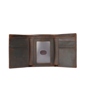 Portefeuille Homme Vintage en Cuir Véritable, Porte-Cartes Bifold/Trifold, Style Affaires, Petit Portefeuille Court, Vente en Gros, Diamants, Blocage RFID - Product Image 6
