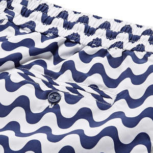 Bañador con estampado personalizado para hombre, pantalones cortos de playa reciclados, patrón bordado, traje de baño informal, pantalones cortos de tabla - Product Image 5