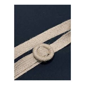 Cinturón Redondo de Mimbre Trenzado con Hebilla para Mujer, Cinturón para Chaqueta, Cinturón para Camisa, Cinturón para Vestido - Mimbre - Product Image 5