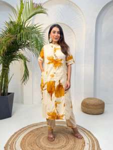 Beau coton avec ensemble de co-commande d'impression Fabricant et fournisseur de l'Inde au taux le plus bas - Product Image 3