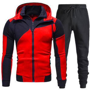Ensemble deux pièces décontracté et respirant pour homme, tendance hiver 2026 : sweat à capuche en polaire avec cordon de serrage et pantalon de survêtement de couleur unie - Product Image 4