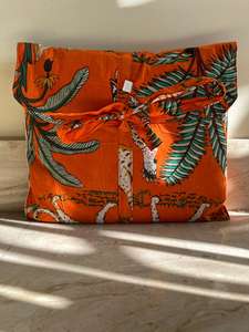 Pyjama élégant col en V en coton biologique pour femmes, vêtements de nuit longs et respirants, décontracté, imprimé animal jungle, sexy, grande taille - Product Image 3