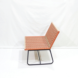 Artex Dong เก้าอี้เชือกทอที่ทันสมัยทนทานโครงเหล็กเคลือบด้วยผงสีดำมีการรองรับแบบไขว้เสริมแรง - Product Image 6