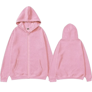 Sudaderas con capucha atléticas con estilo para hombres y mujeres, prendas de vestir exteriores con cierre de cremallera para deportes de otoño e invierno, cómodas 100% de algodón - Product Image 3