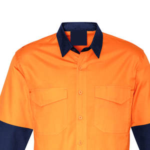 เสื้อทำงานผ้าฝ้ายแขนยาวแบบตาข่ายระบายอากาศได้ดีสะท้อนแสงมองเห็นได้ชัดเจน - Product Image 3