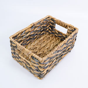 Panier en jacinthe d'eau, best-seller, paniers carrés pour la salle de bain, la chambre, rangement, conteneur - Product Image 4