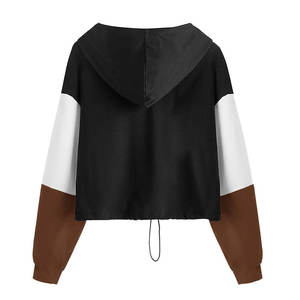 OEM Service <b>Crop</b> <b>Top</b> Hoodie Sweatshirts direct Sale Long Sleeve Short Length Hooded Sweatshirts <b>Male</b> Soft Fabric hoodies - Product Image 2