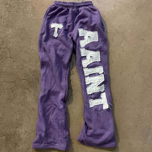 Pantalon de survêtement unisexe en coton vintage léger et délavé à l'acide, broderie mi-déchirée, style streetwear, de la marque Kivotech - Product Image 5