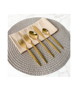 Cuillère à thé en laiton couverts couverts ensemble hôtel décor à la maison ustensiles de cuisine restauration utilisation miroir acier couverts cuillère couverts ensemble - Product Image 3