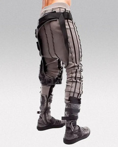 Techwear กางเกงคาร์โก้ผู้ชาย, กางเกงฮาราจูกุฮิปฮอปสตรีทแวร์กางเกงวอร์มเอวยางยืดกางเกงเทคโนโลยีไซเบอร์พังค์ - Product Image 3