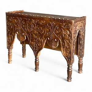 Handmade Traditional Mango Wood Console <b>Table</b> <b>Mirrored</b> Living Room Furniture for Entry Villa Hotel and Bedroom Use - Product Image 3