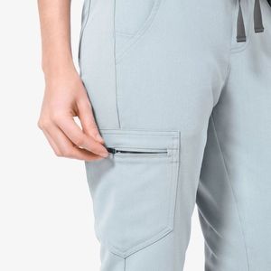 ชุดทางการแพทย์สำหรับผู้หญิงชุดเสื้อคอวีแขนสั้นพร้อมกางเกงจ็อกเกอร์ชุดเครื่องแบบที่ระบายอากาศได้ใส่สบายสำหรับพยาบาลแพทย์ - Product Image 2