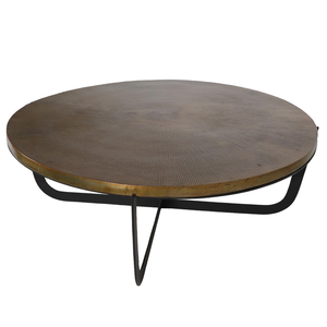 <b>Vintage</b> metal coffee <b>table</b> with antique design elements for charming rustic home decor and cozy interiors living room - Product Image 3