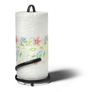 Porte-serviettes en papier de bureau en fil de spirale support de tissu en fer plat en métal noir accessoire de cuisine Vintage élégant - Product Image 1