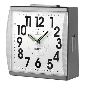 Lowell JA 7090G Gray Alarm Clock Stylish <b>Desk</b> & Table Clock - Product Image 1