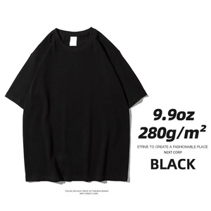 9.9oz 280gsm High Quality Blanks <b>Oversized</b> Heavy <b>T</b>-<b>shirt</b> for Men Y2k Short Sleeve Tee Cotton Solid Color Trend Custom Size - Product Image 6