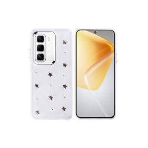 Funda de Silicona Transparente con Diseño de Estrellas para Infinix Hot 50 Pro 4G, Modelo A34, a Prueba de Golpes con Diseño de Airbag y Brillo - Product Image 1