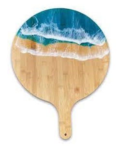 Nouvel ensemble élégant de présentoirs à pizza jetables en métal et pelle à pizza avec manche en bois pliable, marque TQC, fait main, prix bas - Product Image 1