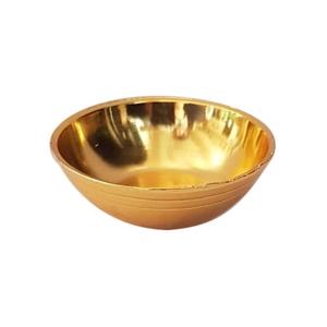 Bol à salade en laiton de taille personnalisée de haute qualité Bol à crème glacée en métal coulé de couleur or pour hôtels à moindre coût avec polonais - Product Image 1