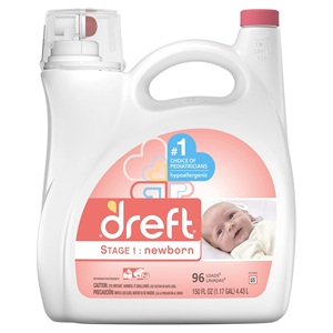Dreft Etapa 1 Bebé Recién Nacido Detergente Líquido Para Ropa Modelo 879630 96 Cargas 150 Floz - Product Image 3