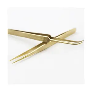 Pinzas profesionales de acero inoxidable para extensión de pestañas, cejas, espinillas faciales - Product Image 2
