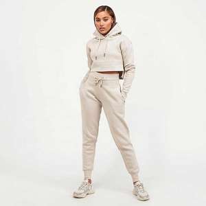 Sudadera con Capucha Corta de Invierno para Mujer con Logotipo Personalizado, Color Sólido, Manga Larga, 100% Algodón - Product Image 4