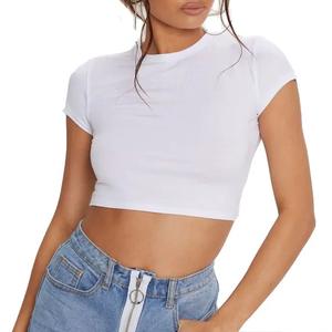 Nouveaux débardeurs courts décontractés d'été 100% coton Vente en gros Hauts de mode pour femmes - Product Image 1