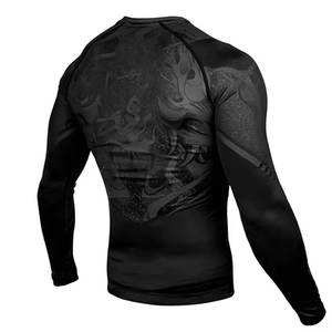 Camisa de compresión de manga larga MMA Bjj Sublimated Jiu Jitsu Rash guards Su propio diseño Rash Guard personalizado (verificado por PayPal) - Product Image 5
