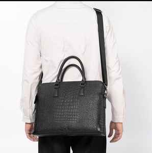 Mallette pour ordinateur portable de grande capacité en tissu Oxford léger avec bretelles réglables, plusieurs compartiments et fermeture éclair pour hommes - Product Image 5