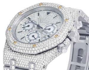 Montre-bracelet VVS Moissanite diamant en acier inoxydable Chrono Iced Out mécanique automatique sur mesure Hip Hop luxe mode masculine - Product Image 4