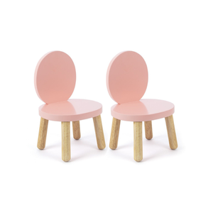 Ensemble table et chaises rose d'inspiration Montessori Mobilier en bois naturel au design moderne pour enfants de 1 à 4 ans Accessoire pour chambre à coucher - Product Image 3
