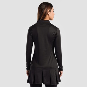 Vestido de Tenis Ace en Negro con Silueta en A y Cintura Natural - Product Image 3