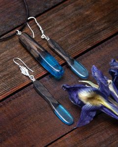 HEXAGONS <b>WOODEN</b> STRIKING WARMTH DANGLES <b>Gold</b> Foil Black White Resin Heart Shape Earrings Square Round Geometric <b>Wooden</b> Resin - Product Image 4