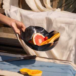 Bol de service à salade en corne naturelle polie de haute qualité pour décor écologique et mode de vie zéro déchet à très faible côte par AALIYAN IMPEX - Product Image 5