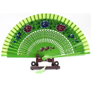 Venta caliente Festival español Mujeres ventilador de mano de madera para decoración de boda cumpleaños Regalos Para el hogar - Product Image 2