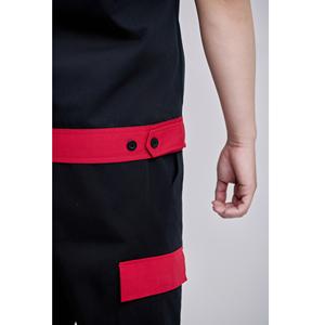 เสื้อผ้าทำงานแขนสั้นสีดำแดงสำหรับผู้หญิง ผ้า TC ความปลอดภัยสูง มองเห็นได้ชัดเจน ทนทาน ระบายอากาศได้ดี สวมใส่สบาย ผลิตในเวียดนาม ยี่ห้อ FMF - Product Image 1