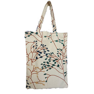 Nouveau sac fourre-tout à imprimé Floral 100% coton pour femmes, sac fourre-tout à deux poignées, sac de grande capacité, léger, prix d'usine, OEM - Product Image 3