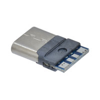Cargador de Cable USB 3,0 tipo C, enchufe impermeable OTG de 14 pines, resistencia de 5,1 K, 5 almohadillas, accesorios para teléfono, Conector hembra con PCB