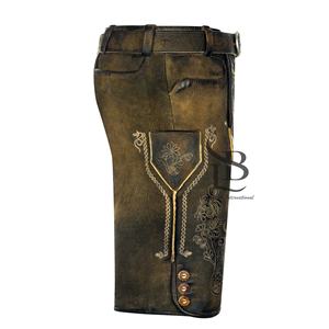 Pantalones Cortos Tradicionales Bávaros Personalizables para Hombre, Estilo Urbano, Cintura Media, Transpirables, Tejidos, Talla Grande, Hasta la Rodilla - Product Image 3