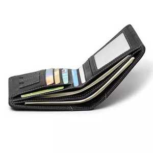 Cartera de cuero genuino de diseño delgado elegante con características RFID de lujo con costura fuerte Material duradero para uso diario - Product Image 2