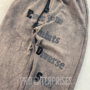 Pantalon Homme de Haute Qualité, Tendance et Délavé, en Molleton 100% Coton Léger Anti-Boulochage, Taille Élastique Baggy - Product Image 2