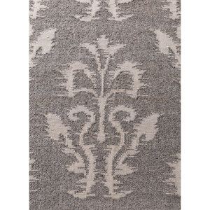 Indusbar Abstract Floral Wool <b>Rugs</b> Grey & <b>Black</b> Flat Weaves Rectangle Kilim Jute for Home Floor Model Dwrm-60 - Product Image 3
