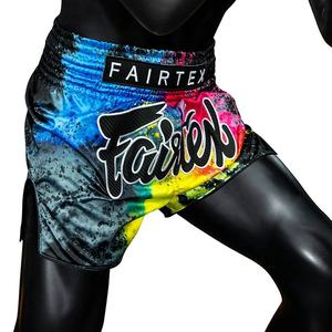 Shorts de Muay Thai Fairtex avec logo personnalisé, sublimation sur soie satinée polyester, haute qualité, pour adultes, kickboxing - Product Image 5