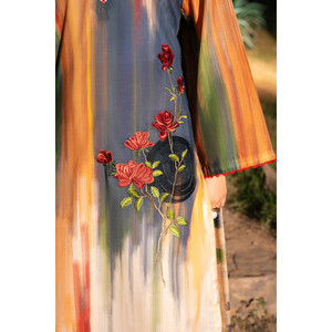 ชุดลำลองผ้าลอนปักลายพิมพ์ 3 ชิ้น สไตล์ฤดูร้อน SD-52228 - Product Image 4