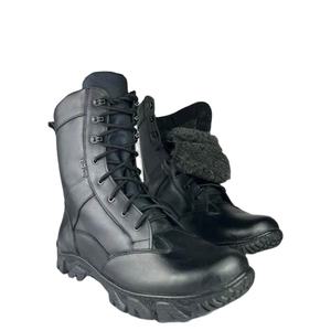 Chaussures de randonnée montantes pour hommes en cuir véritable, résistantes à l'usure, antidérapantes, pour l'hiver et l'extérieur, avec embout en acier, noires HAND MARICLES - Product Image 1