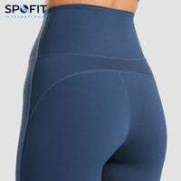 Leggings mi-longs d'été pour femme, respirants, à séchage rapide, très élastiques, sans coutures, en coton/bambou, antibactériens, résistants aux déchirures, pour le yoga et la gym