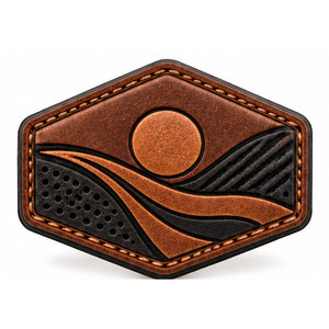 Écussons en cuir véritable de qualité supérieure, étiquettes personnalisées avec logo, badges à coudre pour accessoires de chapeaux et marquage de mode - Product Image 1