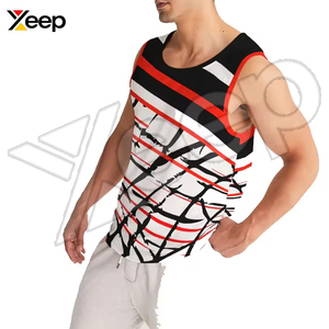 ออกแบบเสื้อกล้ามออกกำลังกายผู้ชายของคุณเอง ปี 2026 ราคาดีที่สุด ผ้าฝ้าย 100% แห้งเร็ว ระบายอากาศได้ดี สีและขนาดตามสั่ง - Product Image 4